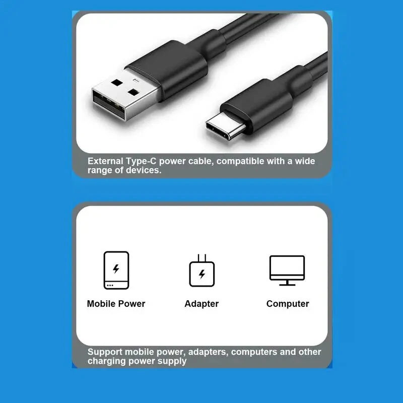 Car Clip Fan  LED 360° Rotatable Cooler Electrical Fan