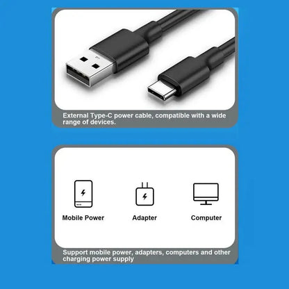 Car Clip Fan  LED 360° Rotatable Cooler Electrical Fan