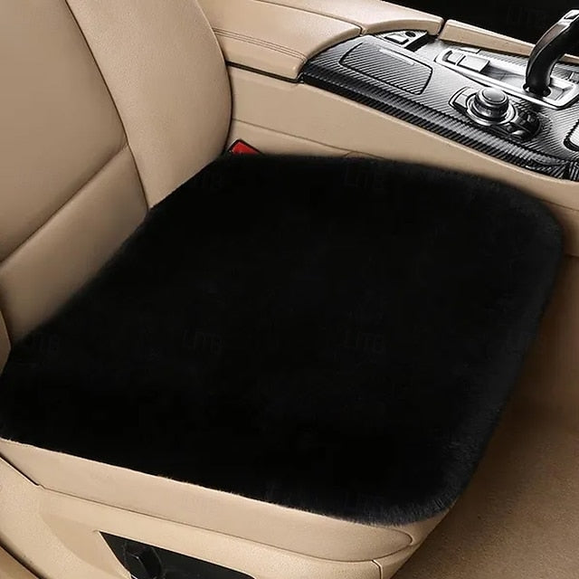 Car Multicolor Plush Rabbit Fur Winter Warm Thick Wool Seat Cushion