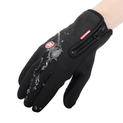 Motorcycle Full Finger Touch Screen Winter Warm Fleece Skiing Gloves