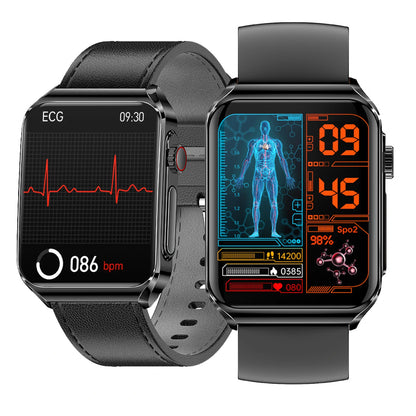 ECG HRV 1.85 Inch AMOLED 3D Curved Screen Heart Rate Blood Blueteeth Watch