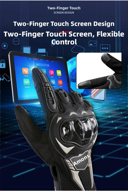 Motorcycle Skiing Winter Riding Warm Shockproof Slip-Resistant Gloves