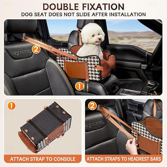 Car Pet Dog Foldable Center Console Armrest Safety Seat