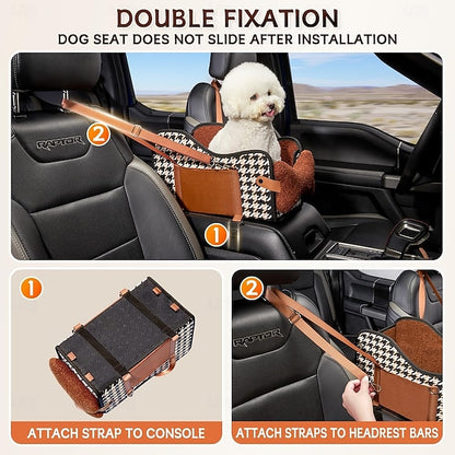 Car Pet Dog Foldable Center Console Armrest Safety Seat