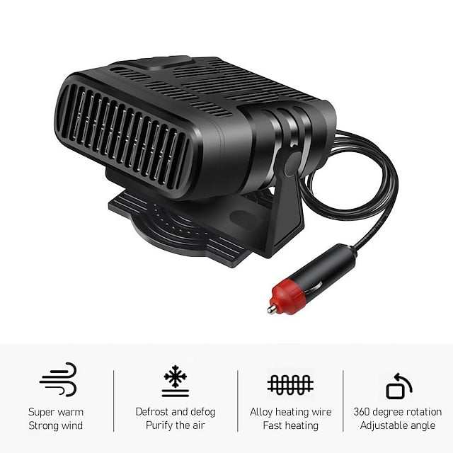 2 IN 1 Car Heater 12V/24V Electric Cooling Heating Defroster Fan