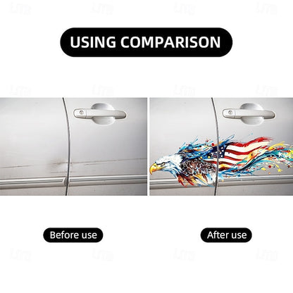 1 Pcs/2 Pcs American Flag Eagle Car Decals Artistic Paint Splash Vinyl Sticker