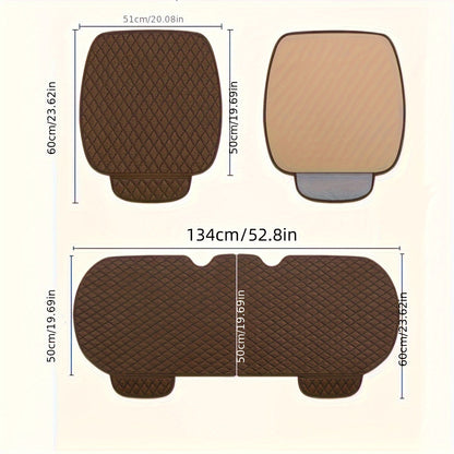Car All-Season Non-Slip Linen Seat Covers - 3/5/11pcs
