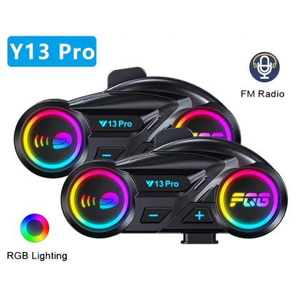 Motorcycle Helmet Bluetooth Headset Intercom Distance 500M Stereo Fm Radio Mixing Music Sharing