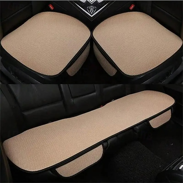 3 Piece Set Summer Car Ice Silk  Backless Cool Seat Cushion