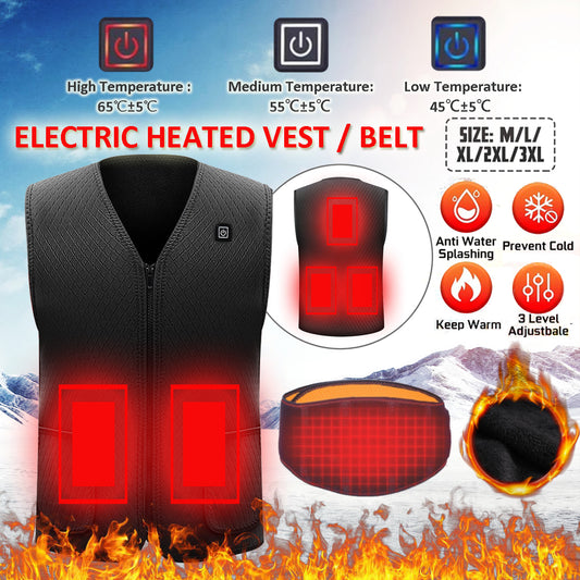 Electric Vest Heated Cloth Jacket USB Thermal Warm Heated Winter Coats
