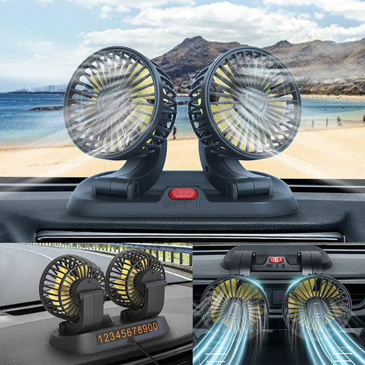 Car Cooling Fans 360° 2 Speed Adjustable Mini Size Strong Wind Cooler