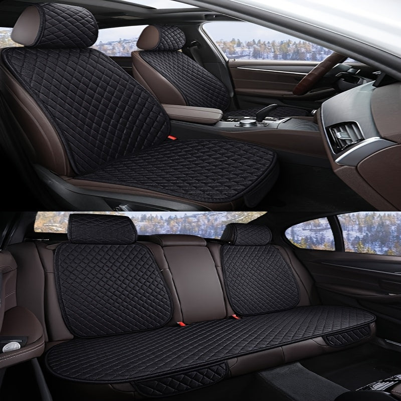 Car All-Season Non-Slip Linen Seat Covers - 3/5/11pcs
