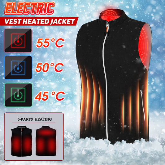Electric Heated Vest USB Infrared Heating Jacket Winter Warmer Waistcoat