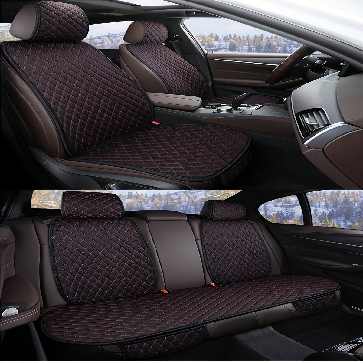 Car All-Season Non-Slip Linen Seat Covers - 3/5/11pcs