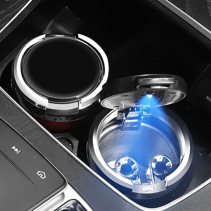 Portable Auto LED Ashtray Styling Smokeless Ash Tray Organizer For AUDI
