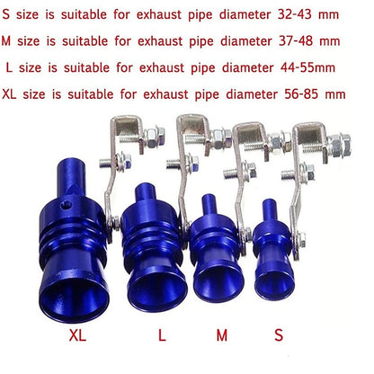 2 Pcs Universal Sound Simulator Car Exhaust Pipe Turbo Whistle  Muffler Auto Parts