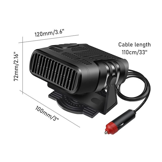 2 IN 1 Car Heater 12V/24V Electric Cooling Heating Defroster Fan