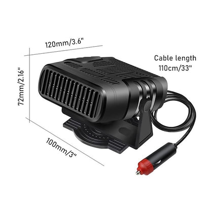 2 IN 1 Car Heater 12V/24V Electric Cooling Heating Defroster Fan