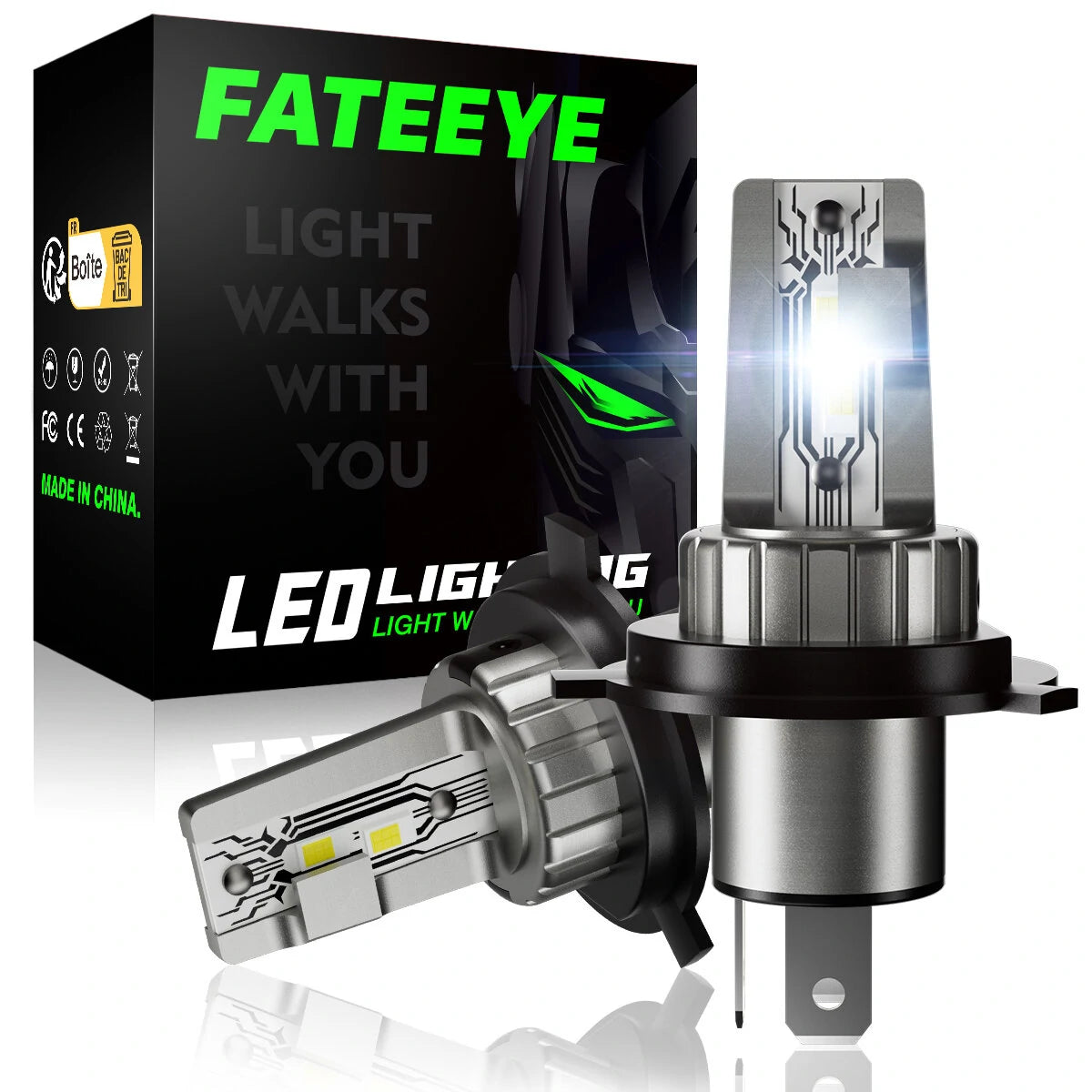 A700-F1 DC 9V-18V Car LED Headlight Bulbs 10000LM/ Pair
