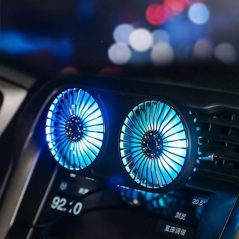 Car USB Electric Cool Fan Multi-function Mini Fan