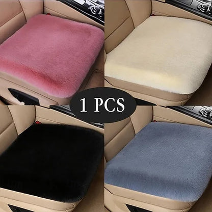 Car Multicolor Plush Rabbit Fur Winter Warm Thick Wool Seat Cushion
