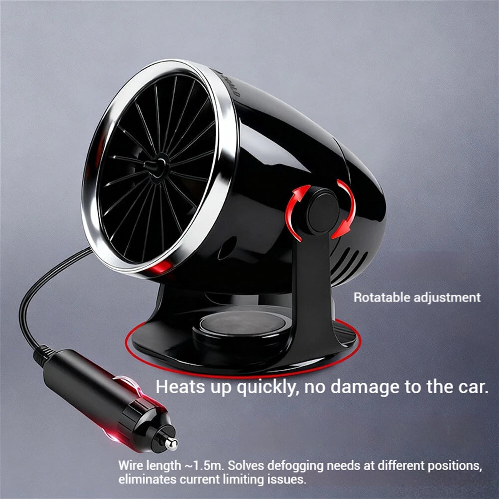 12 / 24V Car Truck Heater Fast Heating Defogging Anti-Frost 360° Adjustable Mini Electric Heater