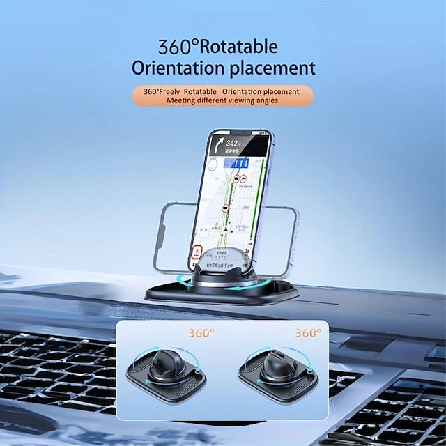 Multifunctional Car Phone Holder 360-degree Rotating Dashboard Anti-slip Mat