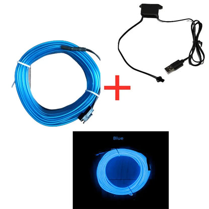 5M USB Car Atmosphere Light LED Decorative Light Bar Atmosphere Light Line Car Interior