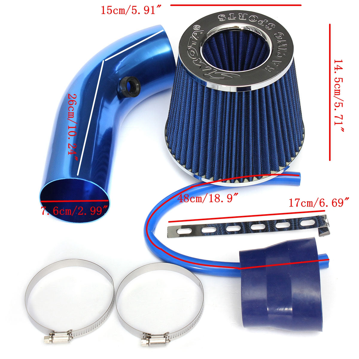 Motorcycle Universal Performance Cold Air Alumimum Induction Intake Filter