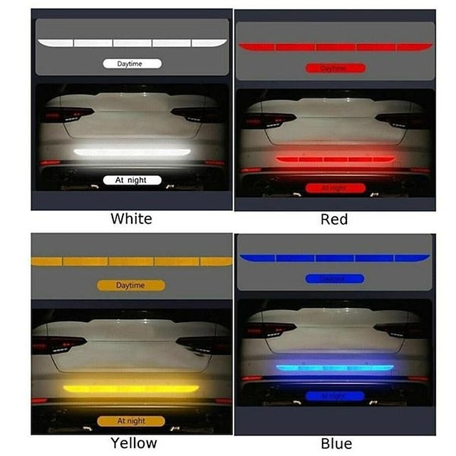 5pcs/set Car Reflective Stickers Waterproof Warning Decals Stickers