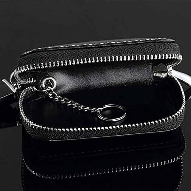 Car Leather Key Holder Case Key Chain Wallet Pouch Bag Case Holder