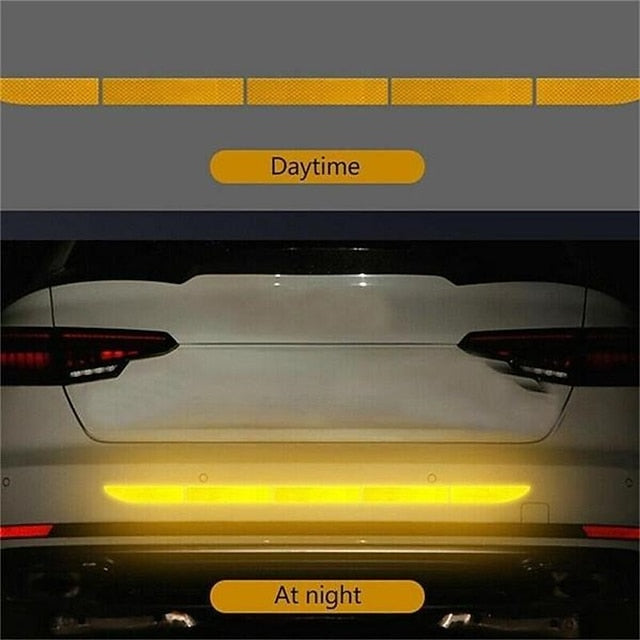 5pcs/set Car Reflective Stickers Waterproof Warning Decals Stickers