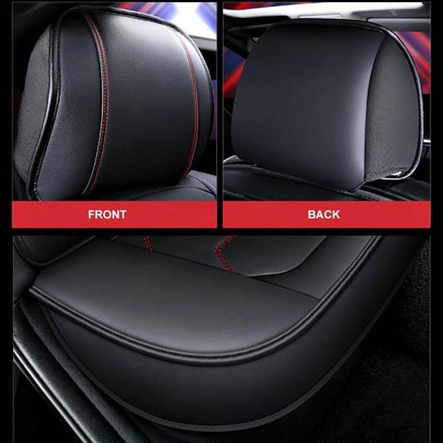 Universal 5D PU Leather Front Car Seat Cushion Mat Waterproof Breathable Protector