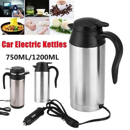 1200ML 12V/24V Car Cigarette Heating Electric Kettle Mug Travel Thermoses