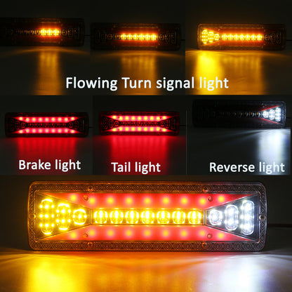 Car Flowing Rear Tail Turn Signal Light Brake Reverse Lamp 12V 2 Pcs