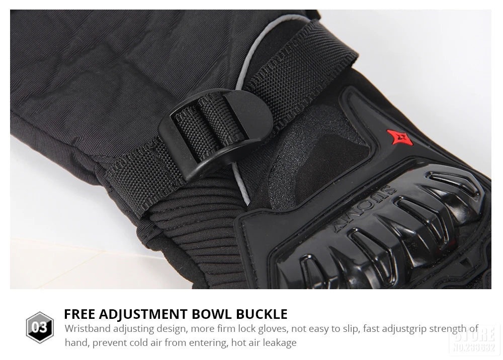 Motorcycle Waterproof Winter Warm Touch Screen Anti Slip Protective Gloves