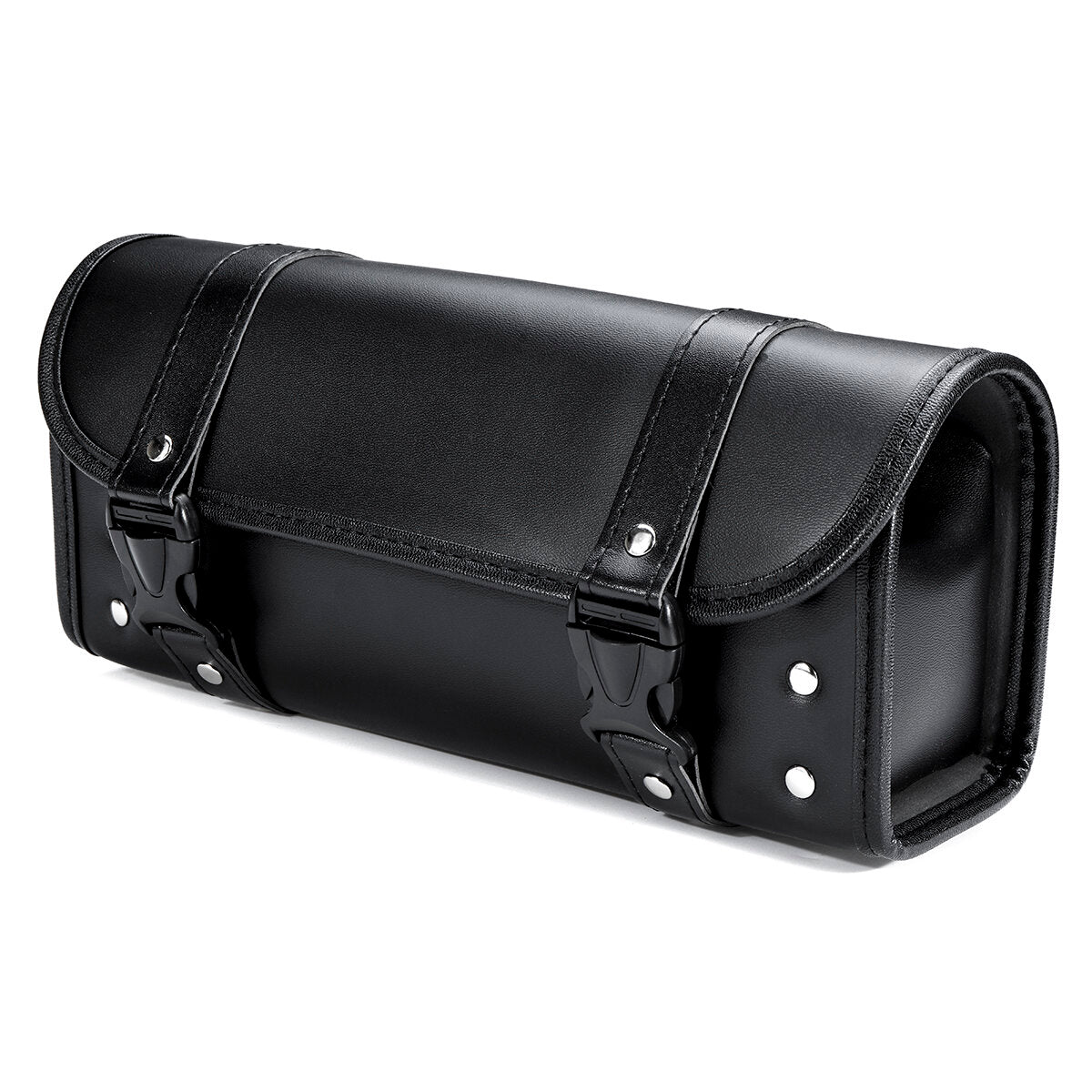 Universal Motorcycle Front PU Leather Fork Saddlebags Pouch Luggage Storage