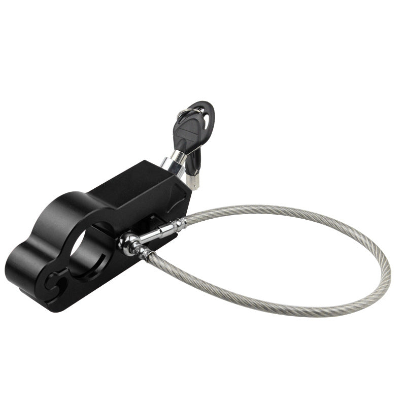Motorcycle Handlebar Helmet Lock Aluminum Alloy Anti Theft Lock Safety Lock for Street Motor Scooters