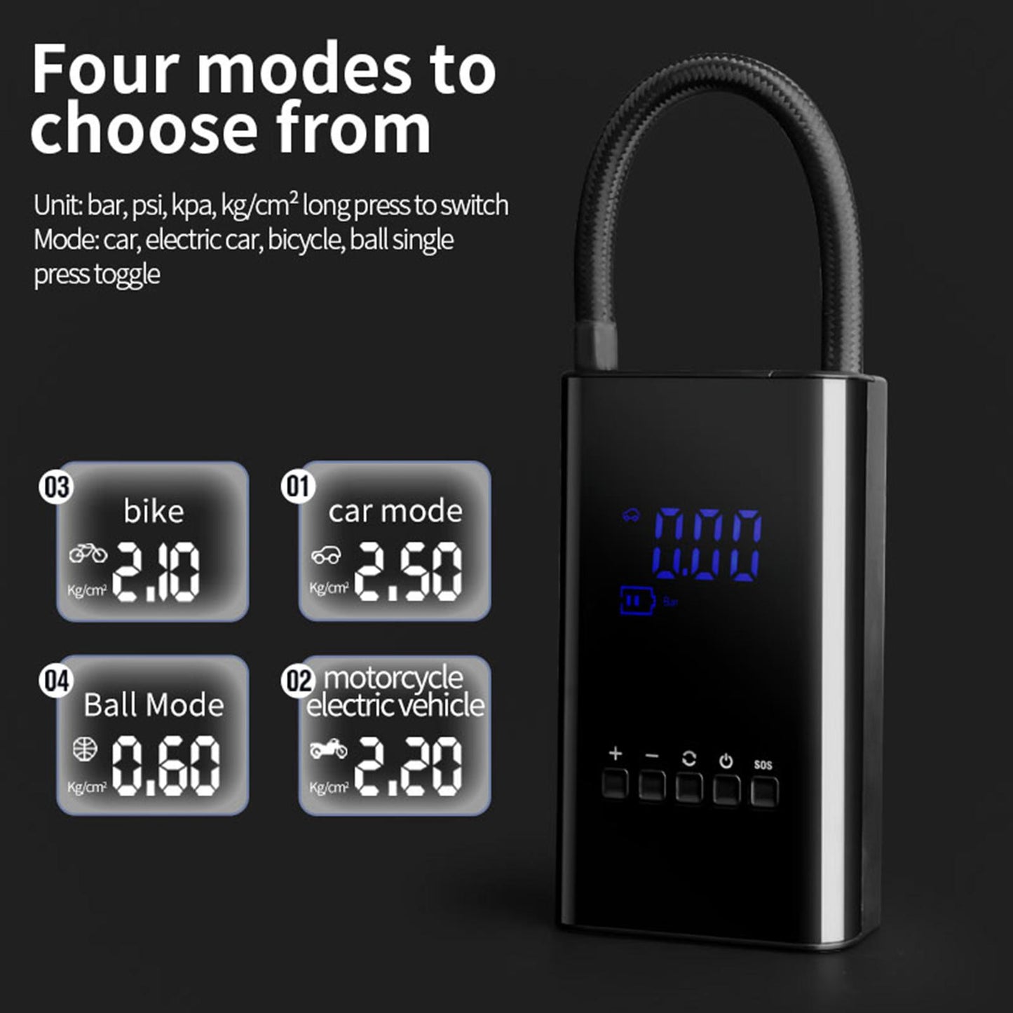 Car Wireless Digital Portable Tire Inflator Handheld Air Compressor Tools 4000mAh