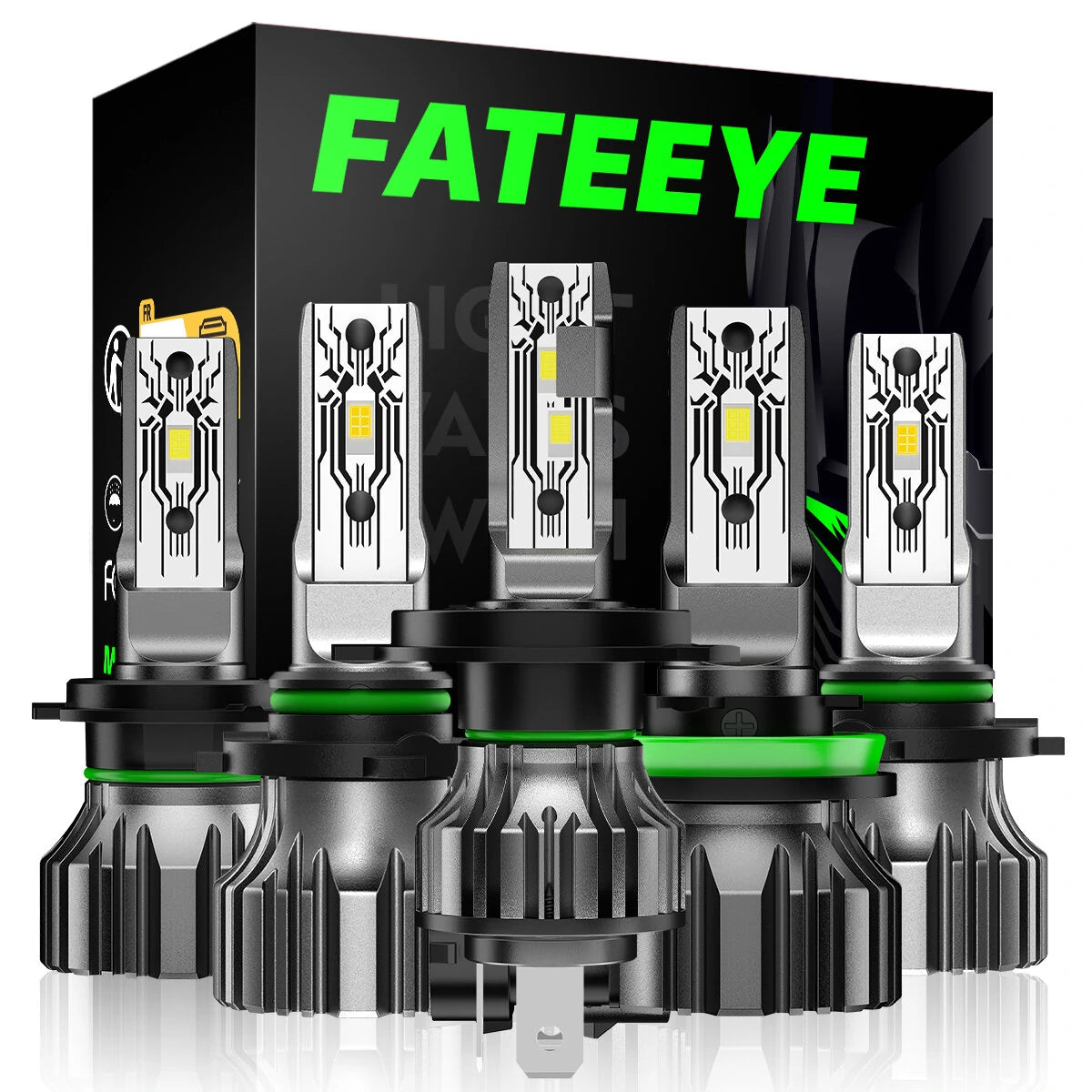 A700-F1 DC 9V-18V Car LED Headlight Bulbs 10000LM/ Pair