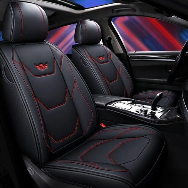Universal 5D PU Leather Front Car Seat Cushion Mat Waterproof Breathable Protector