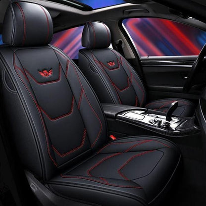 Universal 5D PU Leather Front Car Seat Cushion Mat Waterproof Breathable Protector