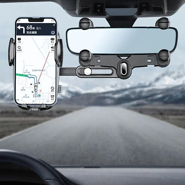 Universal Car Rearview Mirror Rotation Phone Holder