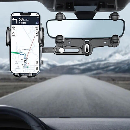 Universal Car Rearview Mirror Rotation Phone Holder