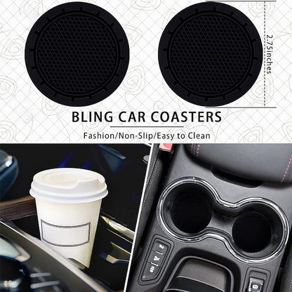 10 Pcs Car Steering Wheel Cover Set for Women 15 Inch Car Decor
