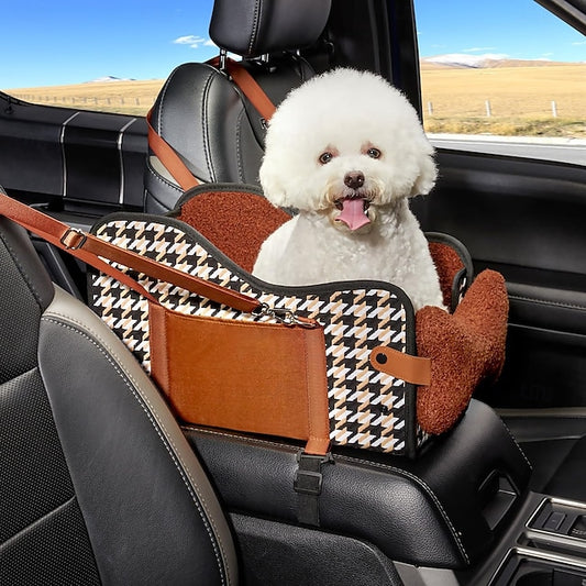 Car Pet Dog Foldable Center Console Armrest Safety Seat