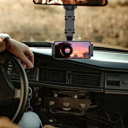 Car Rearview Phone Holder Universal 360 Degrees Rotating Mount Holder