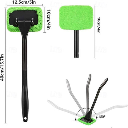 Car Windshield Cleaner with 5 Washable Reusable Microfiber Pads