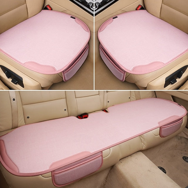 3pc Waterproof Universal Anti-Slip Seat Cushion Cover for Front Car Seats