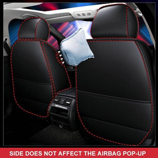 Universal 5D PU Leather Front Car Seat Cushion Mat Waterproof Breathable Protector